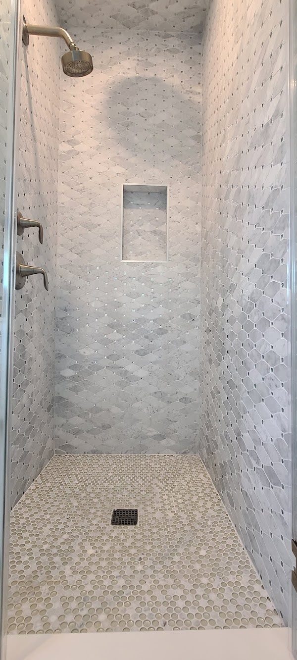 Bathroom tile shower renovation project by Esteban Contracting