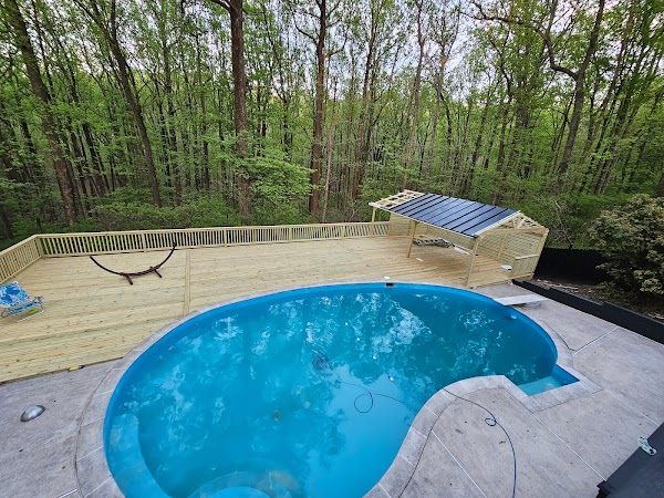 Deck and pool exterior project work by Esteban Contracting